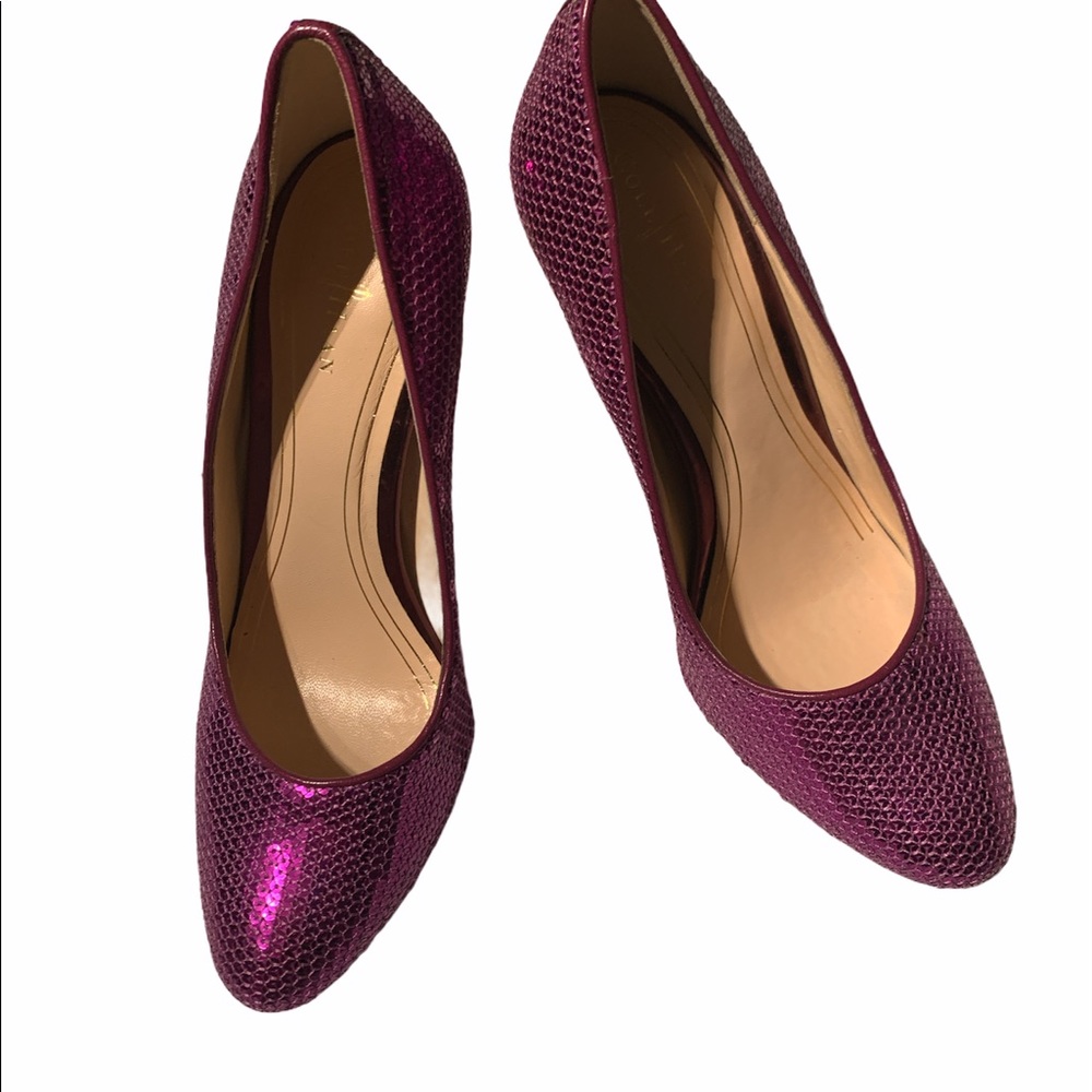 ⭐️Cole Haan Chelsea Purple Sequin Heel Pump⭐️ - Picture 4 of 14